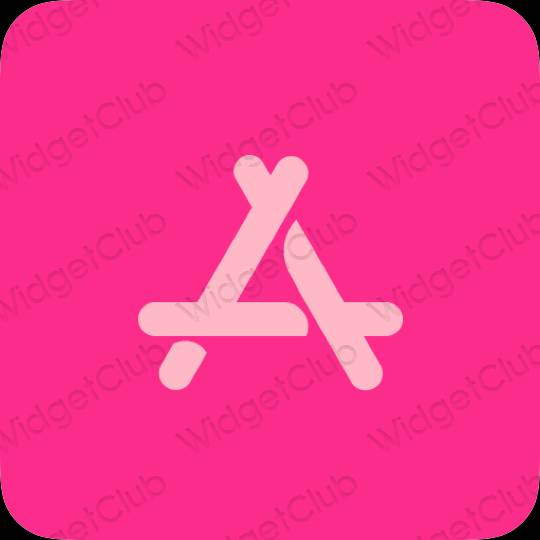 Estetico rosa fluo AppStore icone dell'app