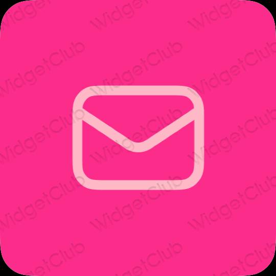 Aesthetic neon pink Mail app icons