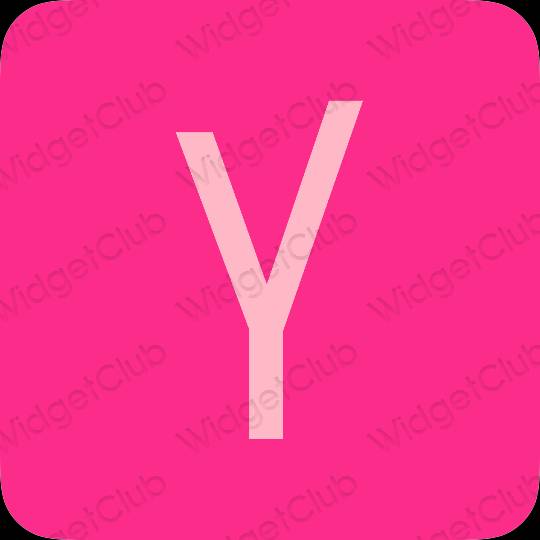 Aesthetic purple Yahoo! app icons