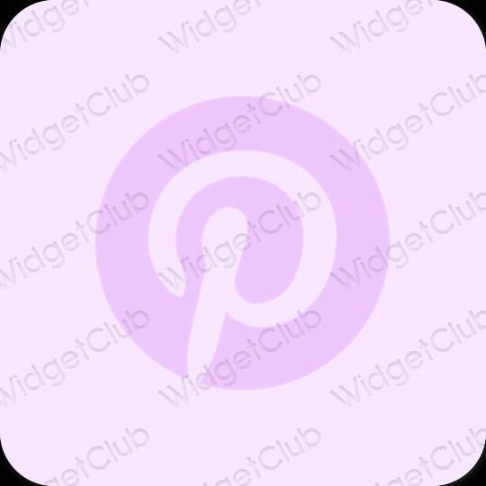 Esteettinen violetti Pinterest sovelluskuvakkeet