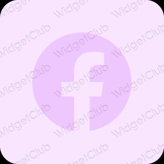 审美的 紫色的 Facebook 应用程序图标