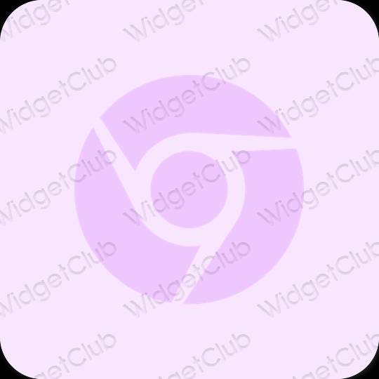 Aesthetic purple Chrome app icons
