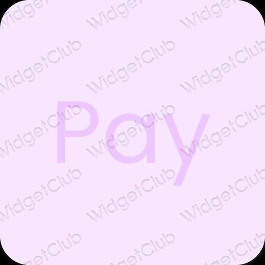Estetsko vijolična PayPay ikone aplikacij