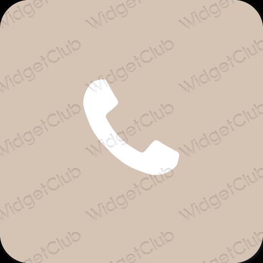 Estetisk beige Phone app ikoner