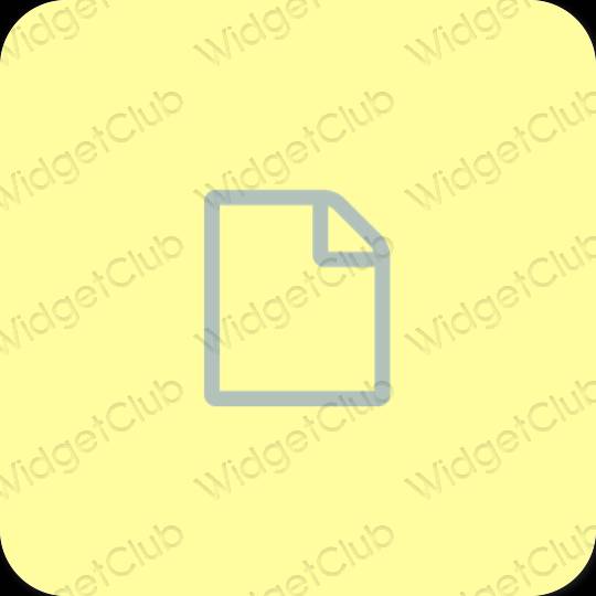 Estetsko rumena Notes ikone aplikacij