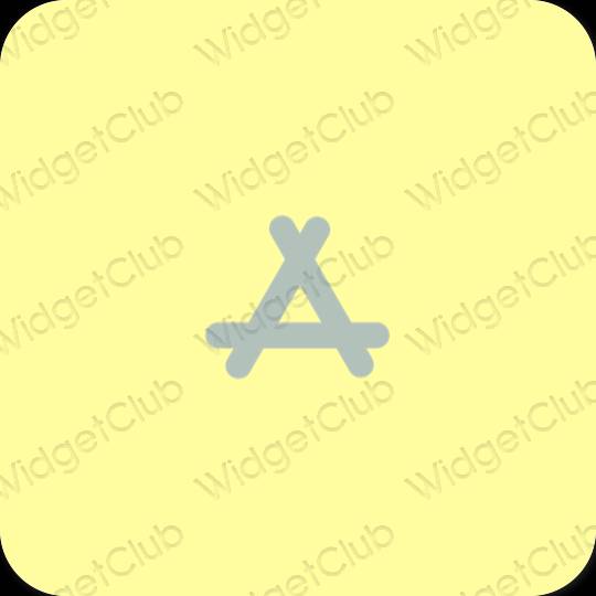 Æstetisk gul AppStore app ikoner