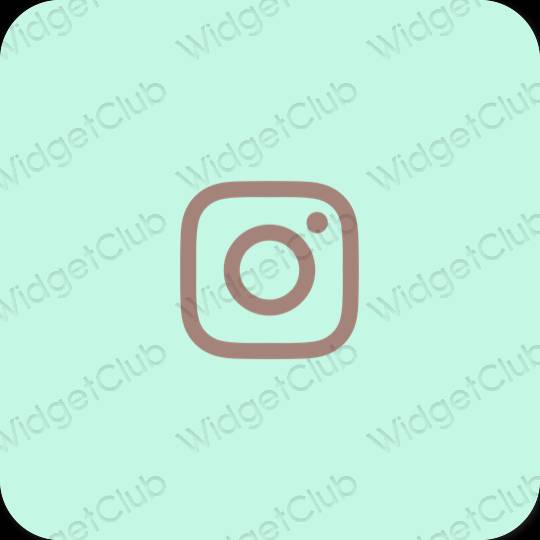 אֶסתֵטִי כחול פסטל Instagram סמלי אפליקציה