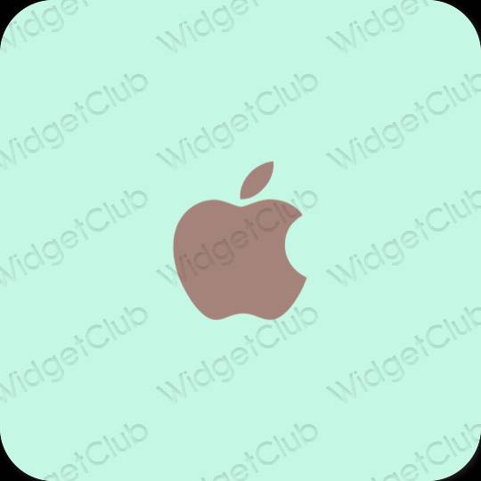 Ästhetisch pastellblau Apple Store App-Symbole