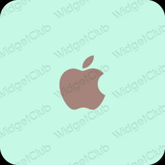 Estetico blu pastello Apple Store icone dell'app