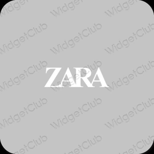 Aesthetic gray ZARA app icons
