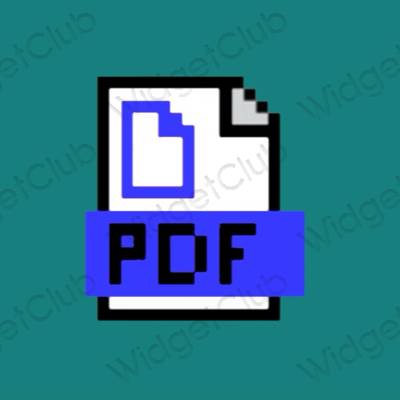 Aesthetic blue Files app icons
