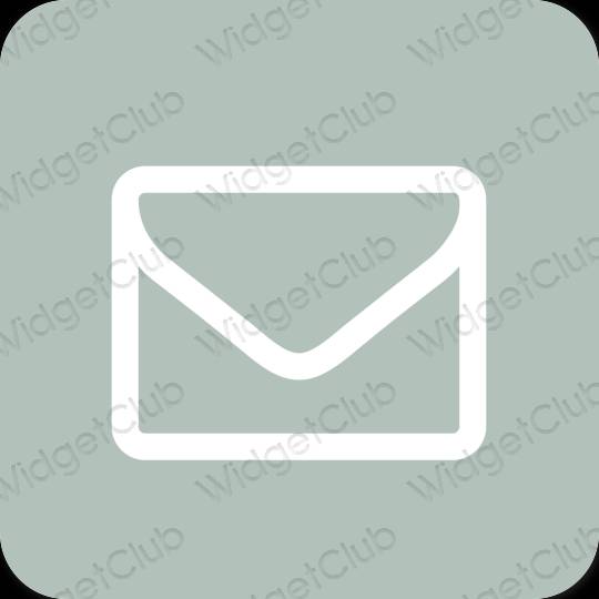 Estético verde Mail ícones de aplicativos