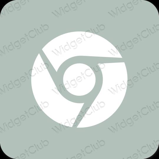 Estetisk grön Safari app ikoner
