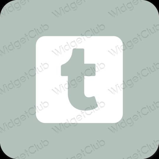 Естетичен зелено Tumblr икони на приложения