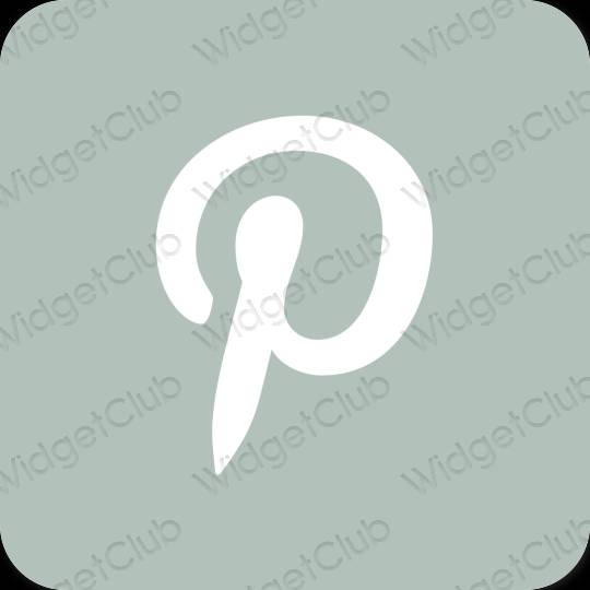 Estetický zelená Pinterest ikony aplikací