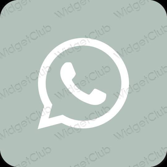 Estetický zelená WhatsApp ikony aplikací