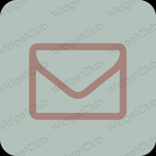 Estetsko zelena Mail ikone aplikacij