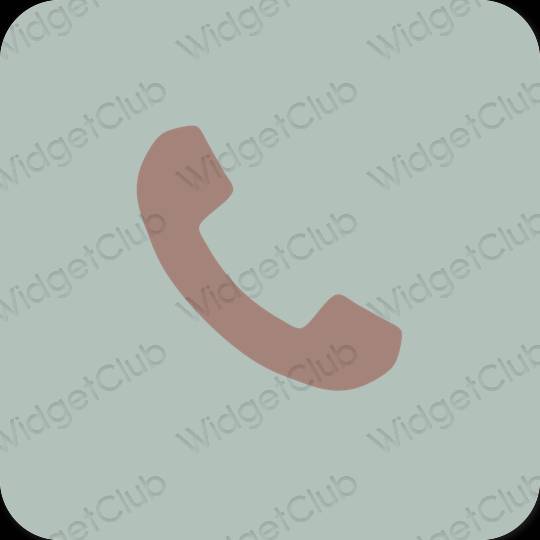 Estetyka Zielony Phone ikony aplikacji