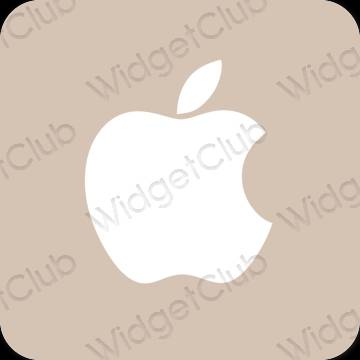 Esteettinen beige Apple Store sovelluskuvakkeet