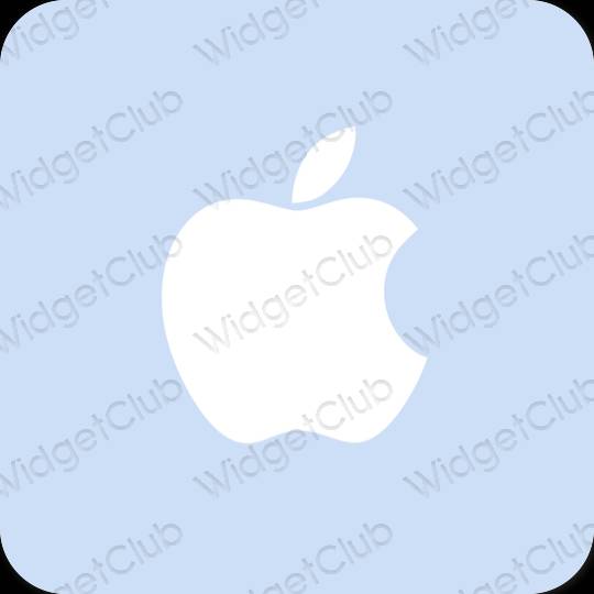 Estetinis pastelinė mėlyna Apple Store programėlių piktogramos