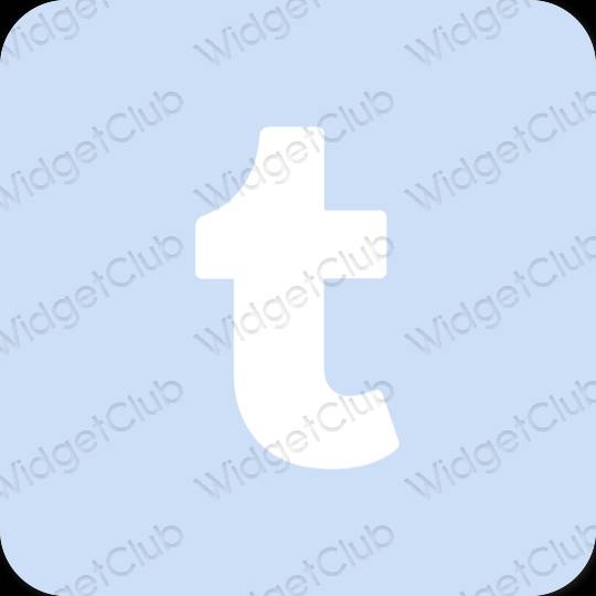 Æstetisk pastel blå Tumblr app ikoner