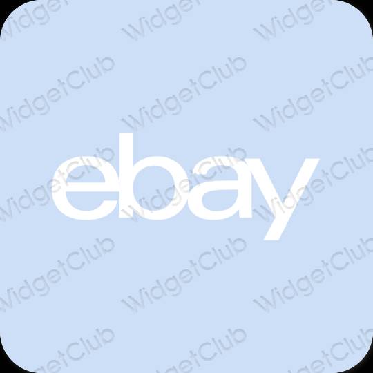 Estetik pastel mavi eBay uygulama simgeleri