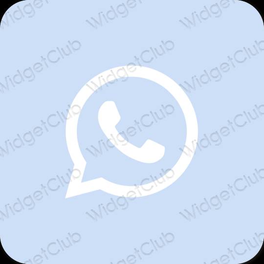Αισθητικός παστέλ μπλε WhatsApp εικονίδια εφαρμογών