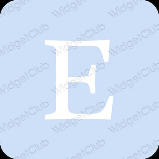 Estetic albastru pastel Etsy pictogramele aplicației