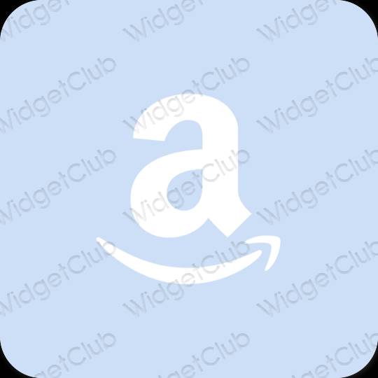 Æstetisk pastel blå Amazon app ikoner