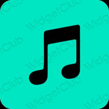 Aesthetic blue Music app icons