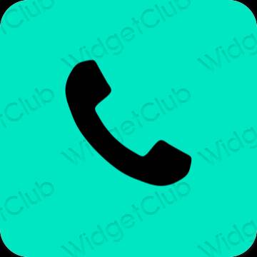 Aesthetic blue Phone app icons