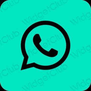 زیبایی شناسی آبی WhatsApp آیکون های برنامه