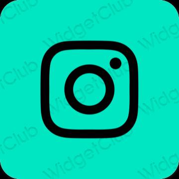 Aesthetic blue Instagram app icons