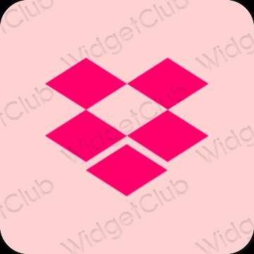 Stijlvol roze Dropbox app-pictogrammen