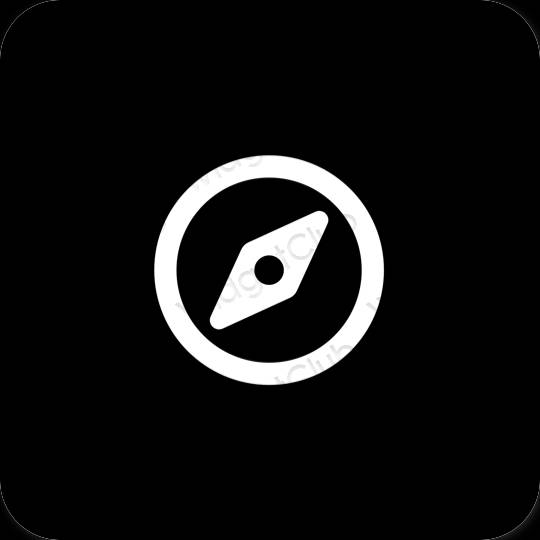 Estetico Nero Safari icone dell'app