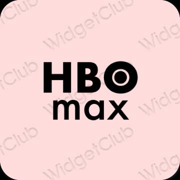 Ესთეტიური პასტელი ვარდისფერი HBO MAX აპლიკაციის ხატები