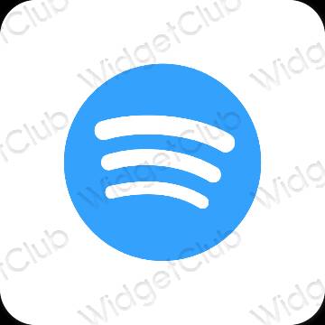 Estetsko modra Spotify ikone aplikacij