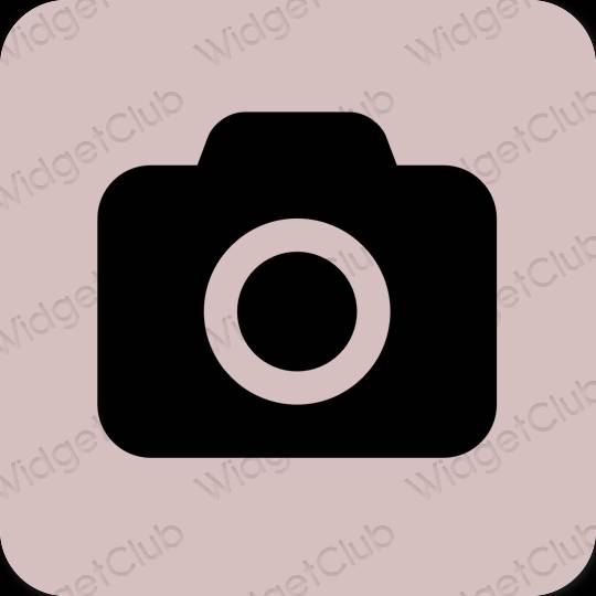 Estetický pastelově růžová Camera ikony aplikací