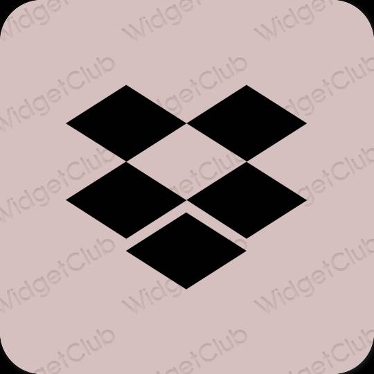 Aesthetic pink Dropbox app icons