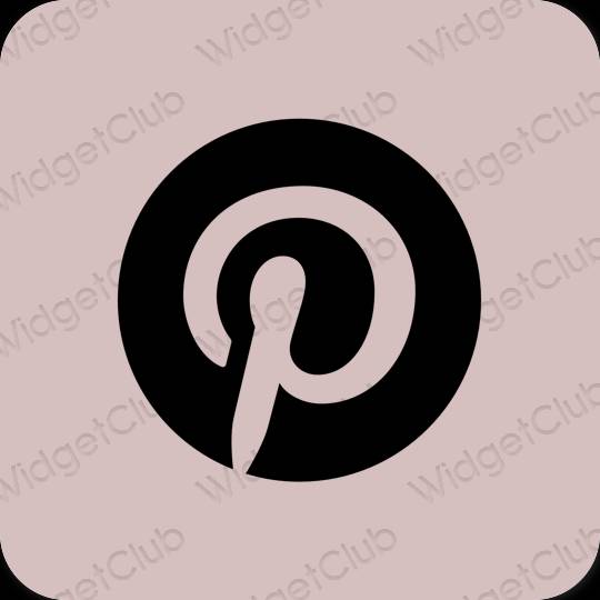 Ästhetisch Pastellrosa Pinterest App-Symbole