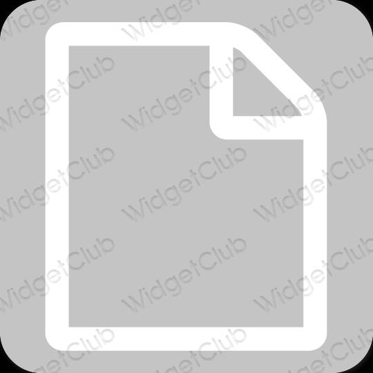 Estetsko siva Files ikone aplikacij