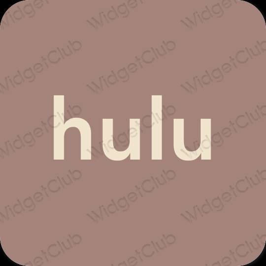 Stijlvol bruin hulu app-pictogrammen