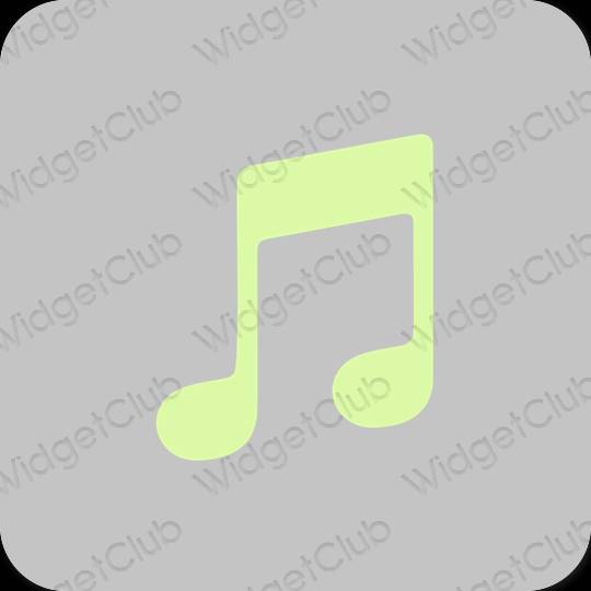 Stijlvol grijs Music app-pictogrammen