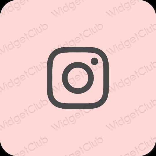 Stijlvol pastelroze Instagram app-pictogrammen