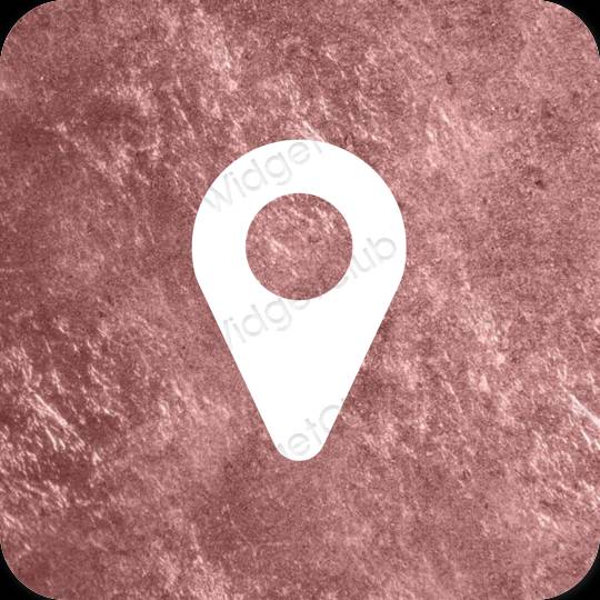 Ästhetische Google Map App-Symbole