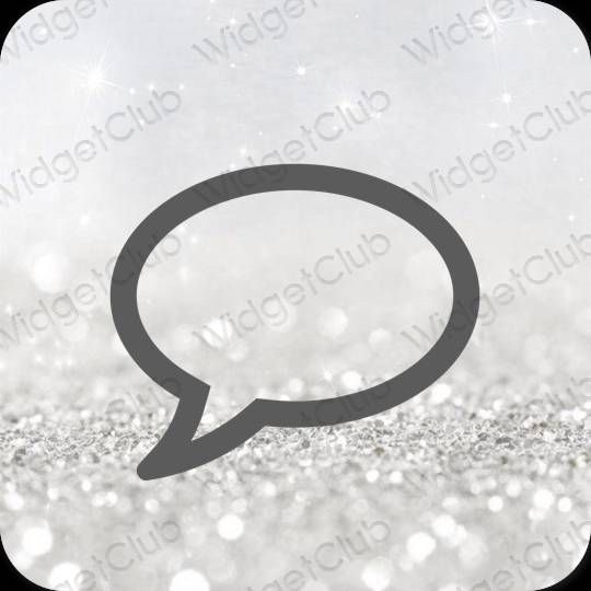 Aesthetic gray Messages app icons