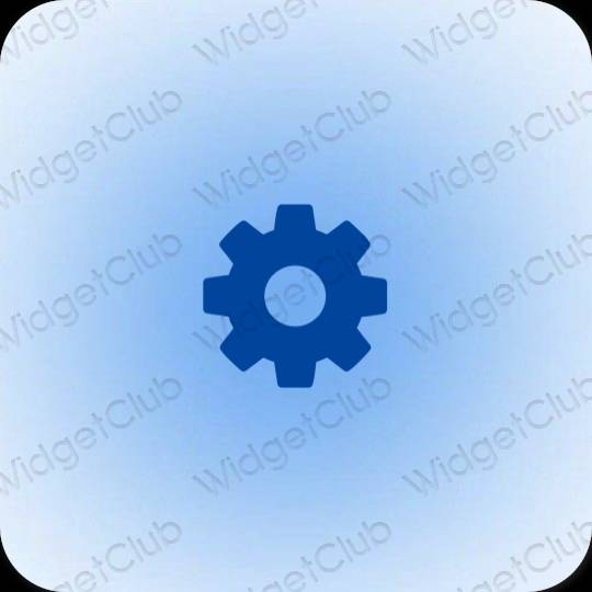 미적인 파란색 Settings 앱 아이콘