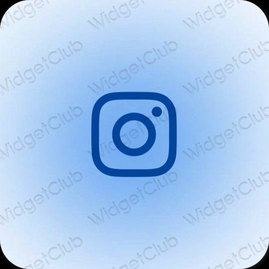 เกี่ยวกับความงาม สีน้ำเงิน Instagram ไอคอนแอพ