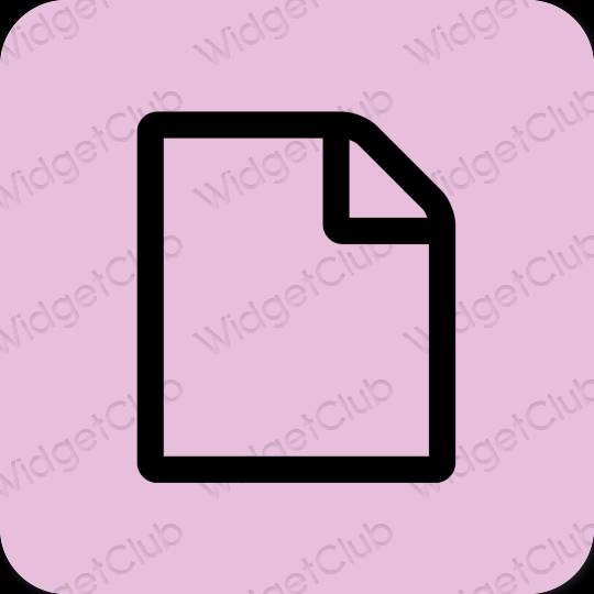 Estético púrpura Notes iconos de aplicaciones