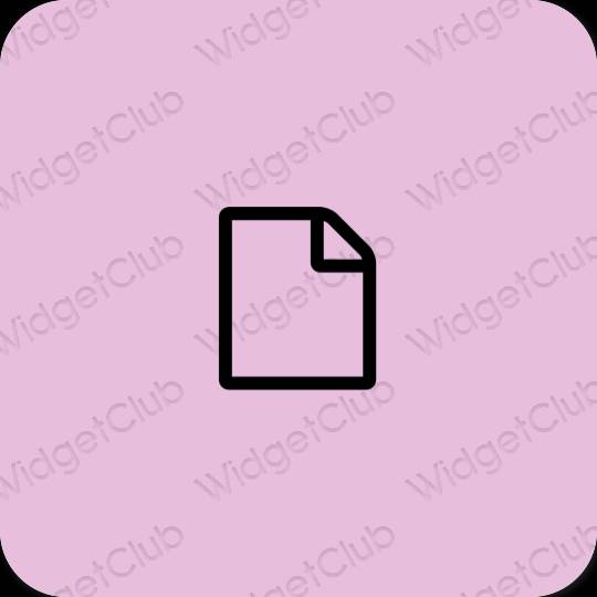 Aesthetic purple Notes app icons